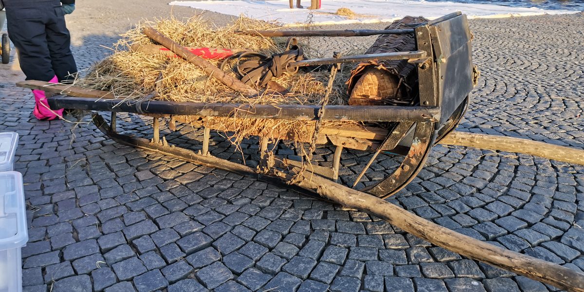Дровни черные для киносъемок